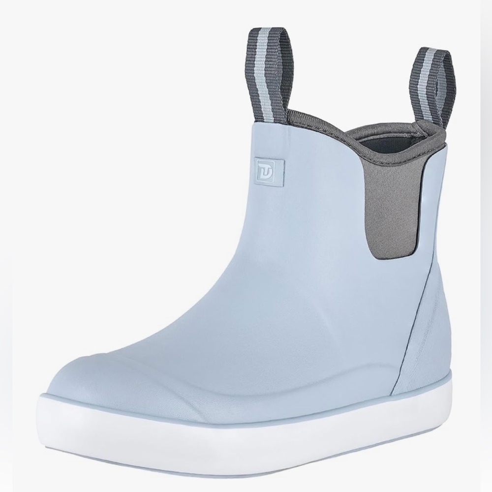 Trudave Women’s Ankle Deck Boots Size 10 (Light Blue Fog )